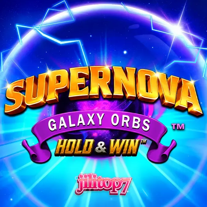 Supernova Galaxy Orbs slot grid na may mga kumikinang na orb at barya